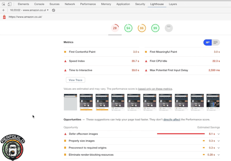 Google Lighthouse Report Metrics | TestGuild